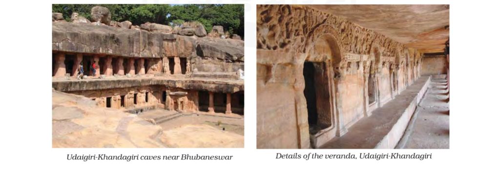 Udaigiri-Khandagiri caves near Bhubaneswar 
Details of the veranda, Udaigiri-Khandagiri 