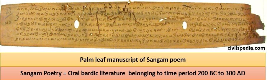 write about sangam literature
