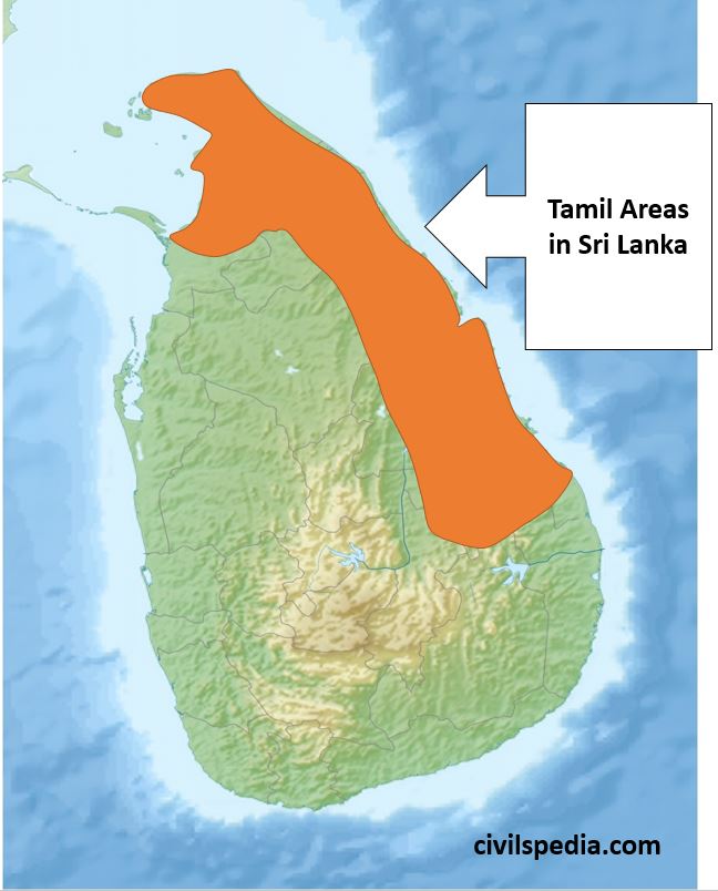 Tamil Areas in Sri Lanka