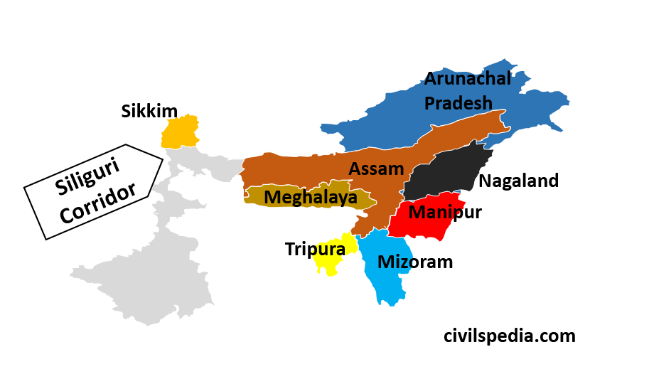 North East India - Strategic Map