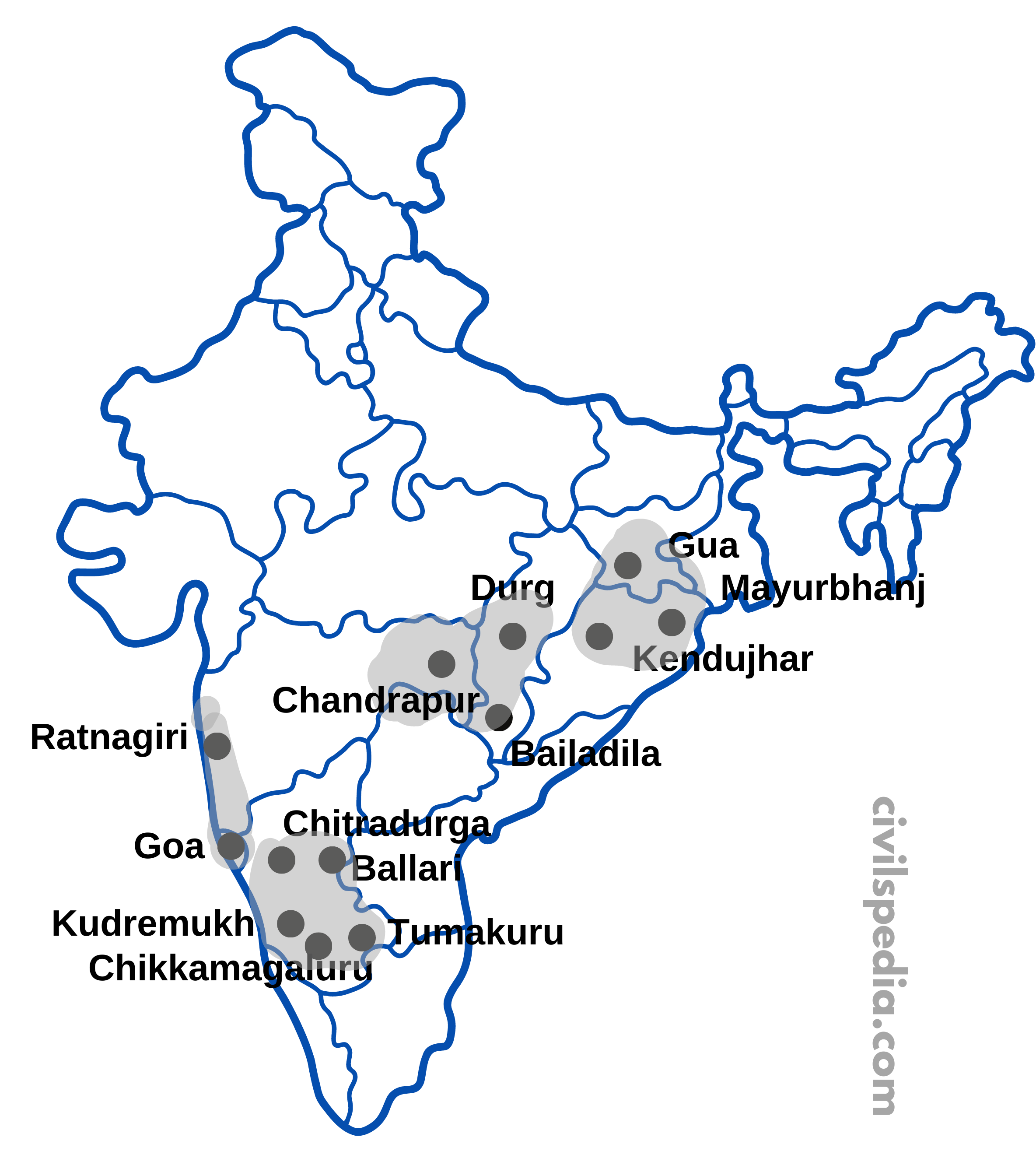 Iron Ore Distribution in India