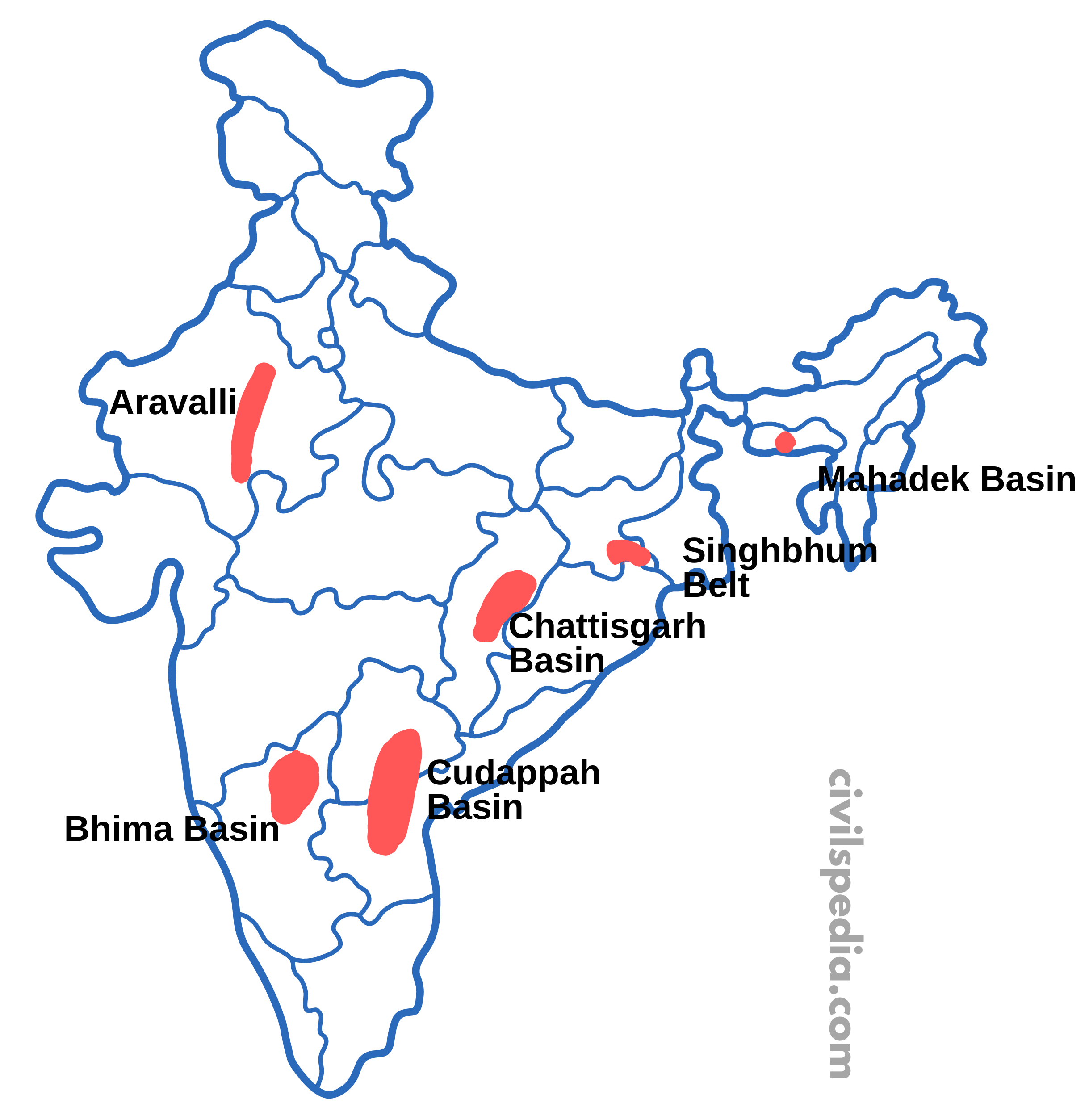 Distribution of Uranium in India