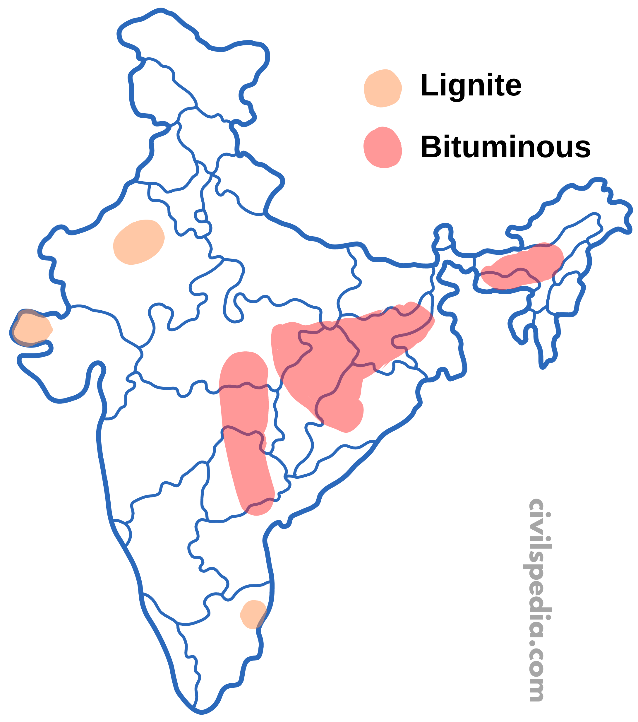 Coal distribution in India