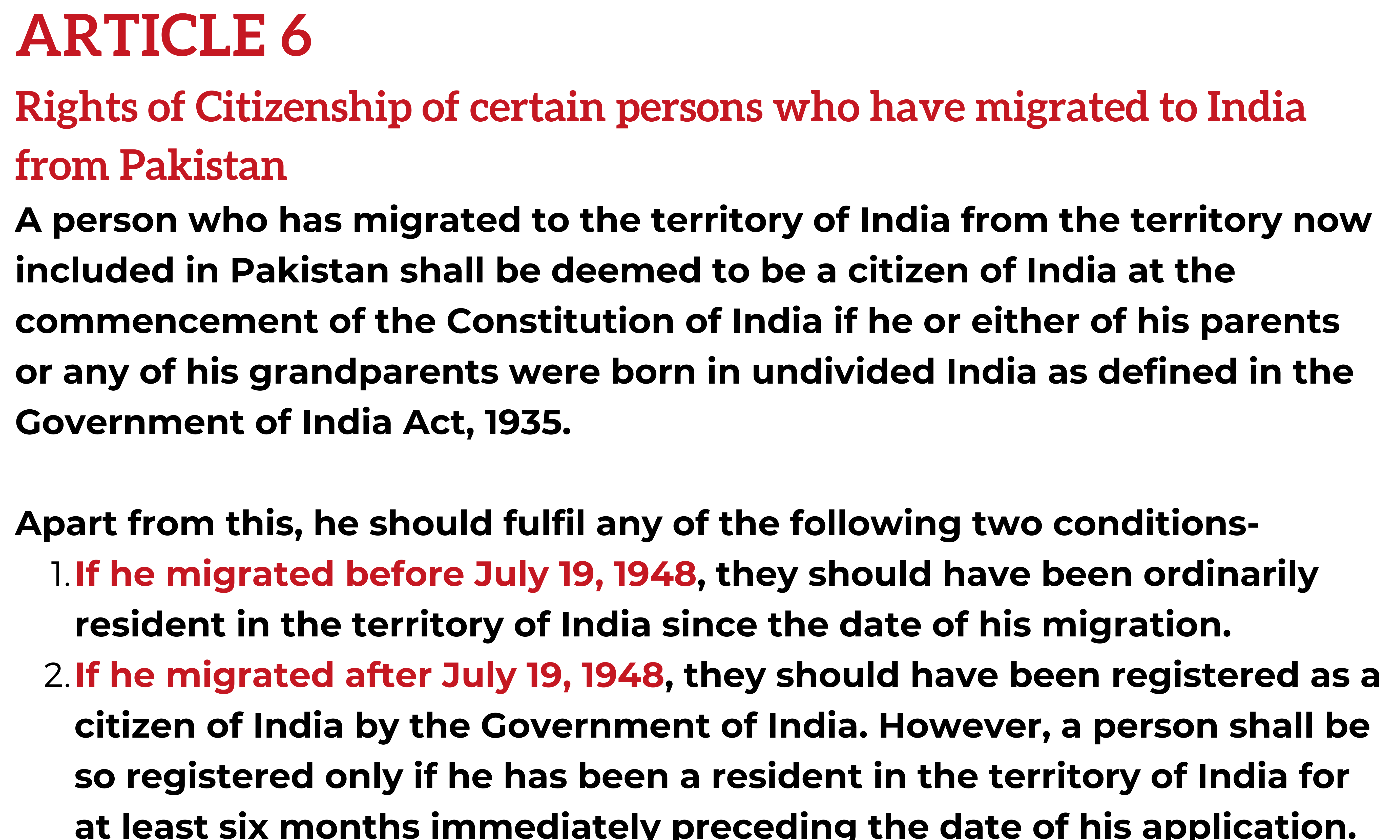 Article 6 of Indian Constitution