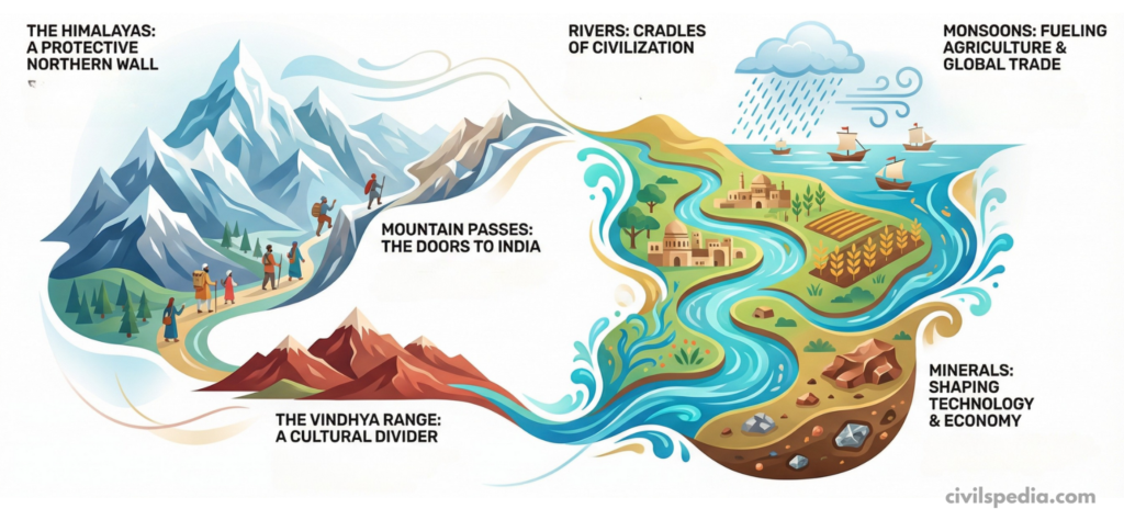 Geographical Setting of India and it's impact on History