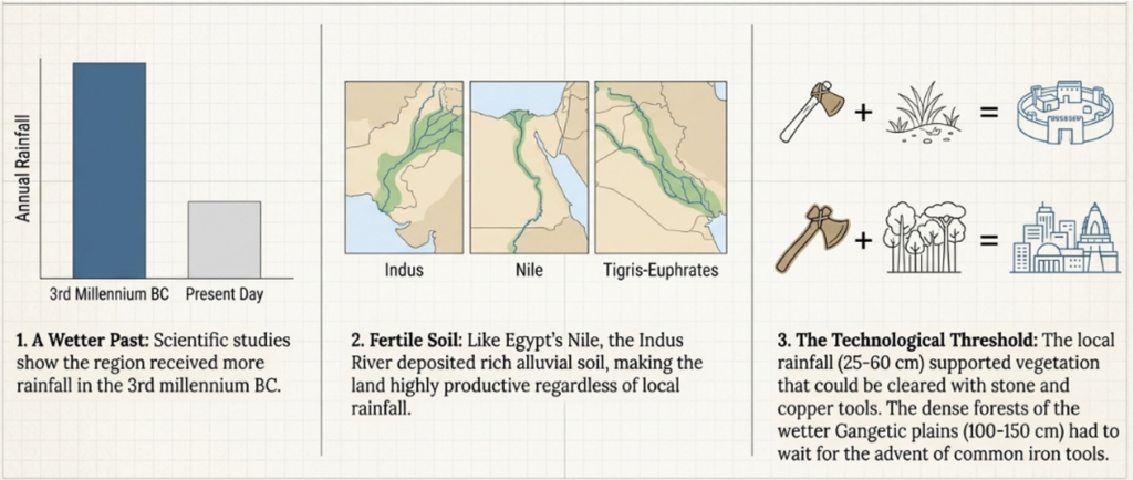 The Indus in an “Arid” Region – Why Civilisation Flourished there?